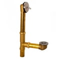 thumbnail image 5 of Westbrass 14" Brass Bathtub Assembly with Trip Lever and Strainer Drain, Satin Nickel, 5 of 17