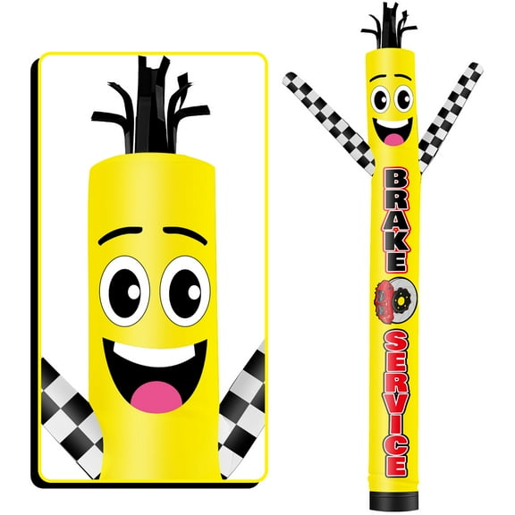 Inflatable Tube Man Brake Service Wacky Wavy Dancing Guy for Outdoor Decoration Advertising Business Promotion (Blower Not Included)
