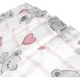 Bestwell Love Bear Shower Curtain Bathroom Decorative Shower Curtain