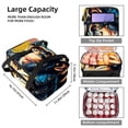 thumbnail image 3 of Monkey Double Layered Insulated Lunch Bag with Refrigerated Compartment, Large Capacity Handheld Meal Bag for Men and Women - 7.1x11.4x16.1 inches, 3 of 6