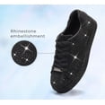 thumbnail image 3 of LUCKY STEP Rhinestone Fashion Glitter Sneakers Shiny Platform Shoes,Black Rhinestone,Womens, 3 of 12