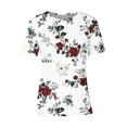 thumbnail image 4 of PVCS Womens Tops Clearance Under $5 Women Fashion Summer Sexy Printed Regular Women Short Sleeves Round Neck, 4 of 4