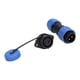 thumbnail image 4 of Conector impermeable de 2 pines IP68, toma de corriente de aviación, 250V, 20A, con bridas para Cable LP16, 4 of 8