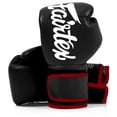 thumbnail image 1 of Fairtex BGV14 Muay Thai Boxing Microfibre Gloves for Men, Women, Kids | MMA Gloves, Kickboxing, Gym, Workout | Premium Quality, Light Weight & Shock Absorbent Boxing Gloves- (Black w/red trim/8oz), 1 of 1