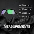 thumbnail image 5 of Oakley OO9400 Bisphaera Rectangle Shaped Non-Polarized Sunglasses for Men & Women - Includes Official Eyewear Kit - Matte Black Frame with Prizm Road Jade Lens, 5 of 7