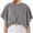 Gray, variant on Solid Color Summer Women Crew Neck Crop Tops