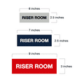 thumbnail image 2 of Basic Riser Room Sign (Yellow / Black) - Small, 2 of 5