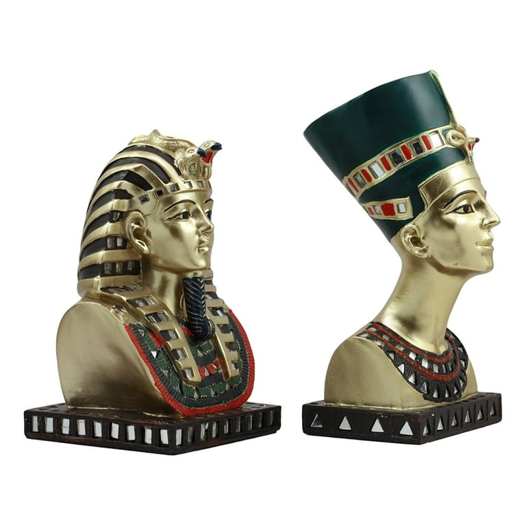 ベネチアンマスクMagnificient Nefertiti Gold Ebros Golden Mask of Egypt Pharaoh King TUT and Queen