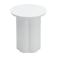 thumbnail image 3 of Kogur Side Table White End Table, Modern Style, Powder Coated Aluminum round shape tabletop, Aluminum, Outdoor Living, 3 of 5