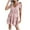 Pink, variant on IROINNID A-Line Dress For Women Fashion Casual Bandage Floral Chiffon Dress V-Neck Knee-Length Dress