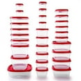 thumbnail image 2 of Rubbermaid Easy Find Vented Lids Food Storage Containers, Set of 30 (60 Pieces Total), Racer Red, 2 of 2