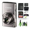 thumbnail image 1 of Canon IXY 650 (ELPH 360) Digital Camera 12x Zoom Silver Bundle 64GB Kit (International Model), 1 of 9