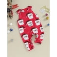thumbnail image 3 of Liacowi Baby Girls Christmas Romper Infant Girls Sleeveless Santa Claus/Faceless Doll/Truck Print Jumpsuit Newborn Girl Cute Christmas Clothes, 3 of 9