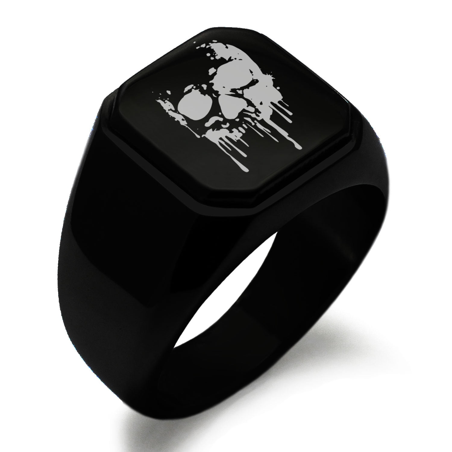 Stainless Steel Hades Greek God Of Underworld Engraved Square Flat Top