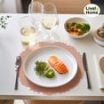 thumbnail image 3 of PU Leather Placemat Nordic Table Mat Round Flower Home Kitchen Dining Tablecloth Christmas Decoration Large Size, 3 of 5