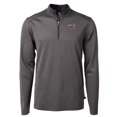 thumbnail image 2 of Men's Cutter & Buck Black Lansing Lugnuts Big & Tall Virtue Eco Pique Micro Stripe Recycled Quarter-Zip Pullover, 2 of 3