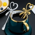 thumbnail image 4 of tredstone Bow Knot Heart Shaped Mini Spoons Sturdy And Durable Exquisite Workmanship Stainless Steel Spoon Silver, 4 of 6