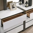 thumbnail image 4 of Furniture of America Misti Contemporary Solid Wood 6-Drawer Dresser in White, 4 of 4