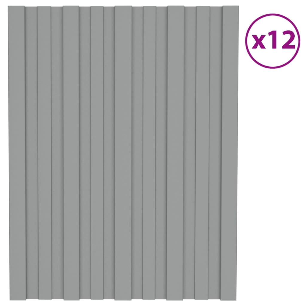 vidaXL Roof Panels Profile Sheet Roofing Garage Mobile Homes Galvanized Steel