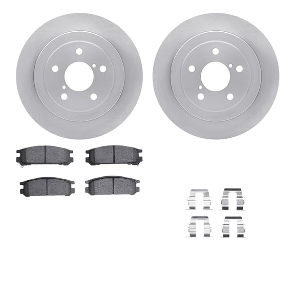 Dynamic Friction Company Rear Brake Rotors with 5000 Advanced Brake Pads includes Hardware 6512-13075