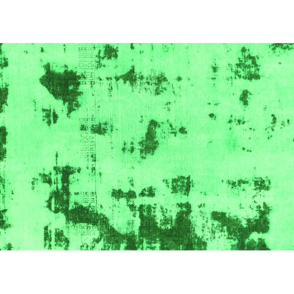 Ahgly Company Indoor Rectangle Abstract Green Modern Area Rugs, 8' x 10'