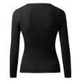 thumbnail image 5 of UJNDER Women's Fashion V Neck Long Sleeve Solid Color Pullover Sweater Knitting Tops for Women Cozy for Winter Black M, 5 of 5