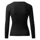 thumbnail image 5 of Jersey de manga larga con cuello en V para mujer: top de punto liso, corte ajustado para uso informal/al aire libre, tallas S-XL, 5 of 5