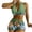 Green, variant on Two Piece Swimsuits for Women Halter Tie Deep V Neck Swimsuit Tummy Control Boyshorts Swimsuit Leaf Print Bathing Suit