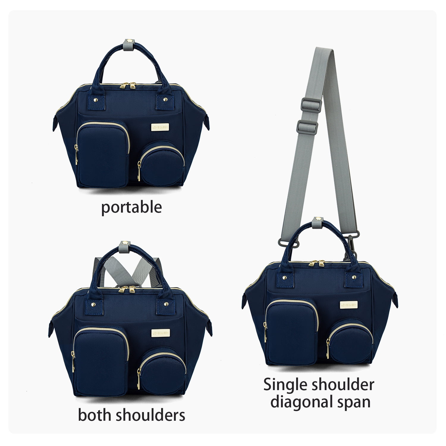 Baby Diaper Bag Backpack Waterproof Multi-Function Convertible Mini Smart Diaper Bag Backpack for Outdoor