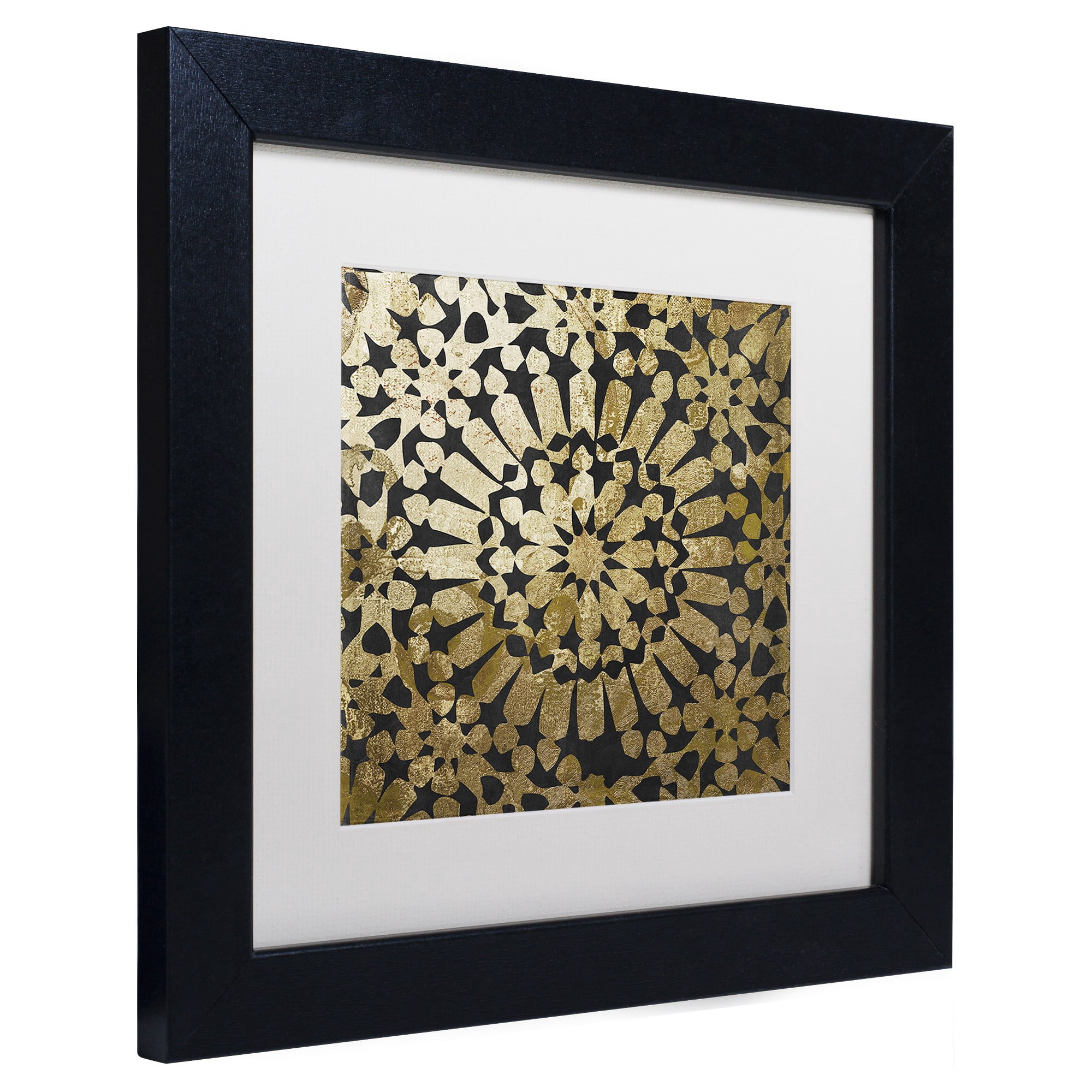 Trademark Fine Art "Moroccan Gold III" Canvas Art by Color Bakery, White Matte, Black Frame