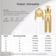thumbnail image 2 of iiniim Girl's 3 Piece Holographic Outfit Long Sleeve Tassel Hip Hop Modern Jazz dance Jacket Vest and Pants Set Silver 14, 2 of 6