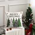thumbnail image 4 of Christmas Pillow Cover 18X18 Inch Colorful Christmas Trees Snowflake Decoration Holiday Farmhouse Winter Pillow Case for Sofa Couch Decor（Green） AA316-18, 4 of 5