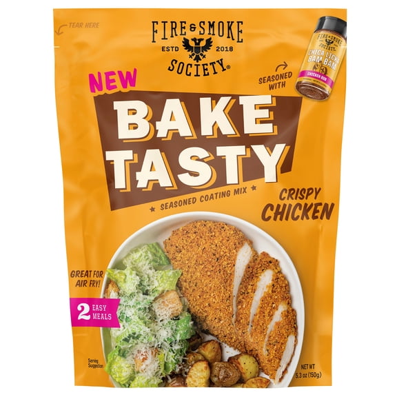 Fire & Smoke Society Bake Tasty Crispy Chicken Seasoned Coating Mix, 5.3 oz