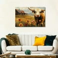 thumbnail image 5 of Shadudu Highland Cow Wall Art Decor Cow Pictures for Living Room Farmhouse Canvas Painting Modern Western Art Print Rustic Animal Artwork for Bedroom Home Office Decorations, 5 of 7