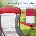 thumbnail image 3 of Sophia & William 2 Pack Oversized Camping Chair Portable Mesh Folding Chair with Cup Holder Supports up to 450Lbs for Outdoor, Fishing, Beach, Backyard， Red, 3 of 11
