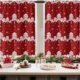 thumbnail image 2 of Christmas Kitchen Curtains Xmas Tree Window Curtains Over Sink Set of 2, Red Short Tier Curtain for Kitchen, Winter Snowflakes Kitchen Decor 27.5" x 36", 2 of 6