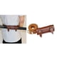 thumbnail image 1 of = Cinturón de caballero funda de y rana Soporte de con hebilla Cinturón de duradero de material cuero PU 1 piece - marrón CUTICAT Cinturón de espada, 1 of 7