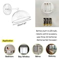 thumbnail image 4 of FSLiving Battery Operated Wall Sconces Wireless Black Metal Semicircle Shade Wall Lamp Modern Adjustable Angle Design E26 Base LED Nightstand Wall Light Fixture for Loft Corrider Entrance - Set of 2, 4 of 6