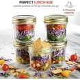 thumbnail image 3 of Bormioli Rocco Quattro Stagioni set of 6 Clear Airtight Mason Jars, 6.75 Oz. Made from Durable Glass, Made In Italy., 3 of 7