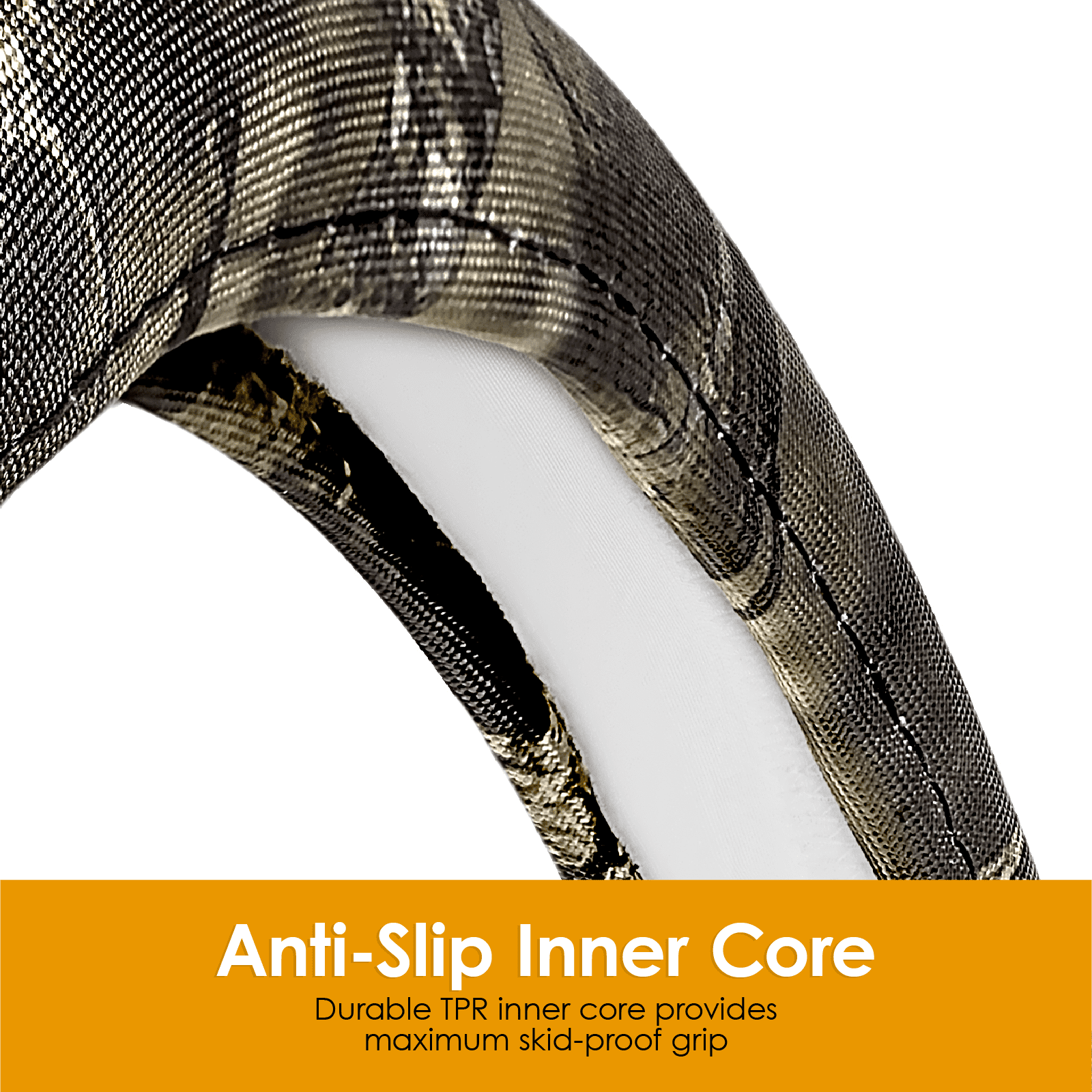 Mossy Oak Steering Wheel Cover by LPI Truck, Fits Steering Wheel Size 14.5" to 15", Camo/Black