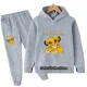 thumbnail image 3 of Conjunto de 2 piezas de ropa deportiva novedosa de otoño para bebés y niños, conjuntos de ropa para niñas, camisetas de El Rey León Simba, sudaderas con capucha y pantalones, chándal para niños, 3 of 5