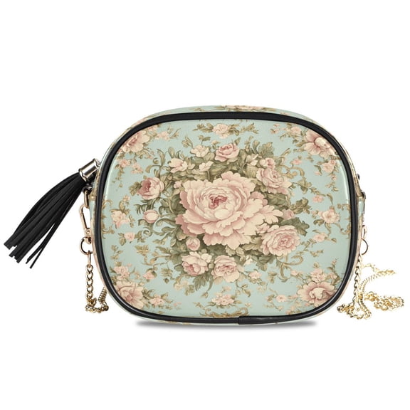 Womens Casual Chain Shoulder Bag Simple style Blossom Design Pattern Crossbody Bag
