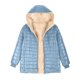 thumbnail image 4 of Parkas de manga larga para mujer, chaqueta de algodón polar liso y grande, abrigo cálido de lana de cordero, abrigo tipo suéter, abrigo para mujer, 4 of 7