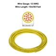 thumbnail image 2 of Uxcell 50 Feet 12 AWG Gauge THHN Stranded Yellow Copper Building Wire Nylon Jacket 600V for Residential,Commercial, 2 of 6