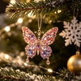 thumbnail image 5 of Clearance Under $1 Animal Shaped Hanging Ornament Crystal Style Butterfly Art Pendant for Christmas Tree Home Holiday Decoration, 5 of 5