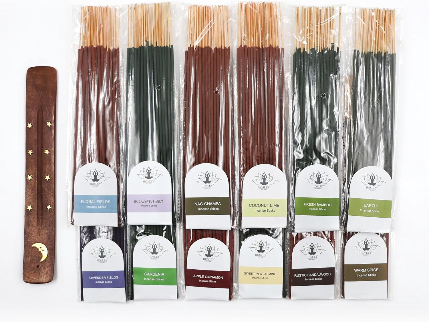 480-Pack Assorted Incense Sticks, 12 Scents Incl. Nag Champa, Lavender, Dragon’s Blood, Grab Bag, Ideal for Meditation, Aromatherapy, Home, Gifts