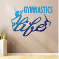 thumbnail image 2 of Gymnastics Life Inspirational and Motivational Phrase for Athletes with Abstract and Creative Silhouette Gymnast Design for Living Room Decoration Vinyl Wall Decal - Gym Banner Artwork Design Wall Dec, 2 of 5