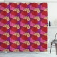 thumbnail image 1 of Ambesonne Roses Shower Curtain, Dotted Colorful Floral Image, 69"Wx84"L, Multicolor, 1 of 3