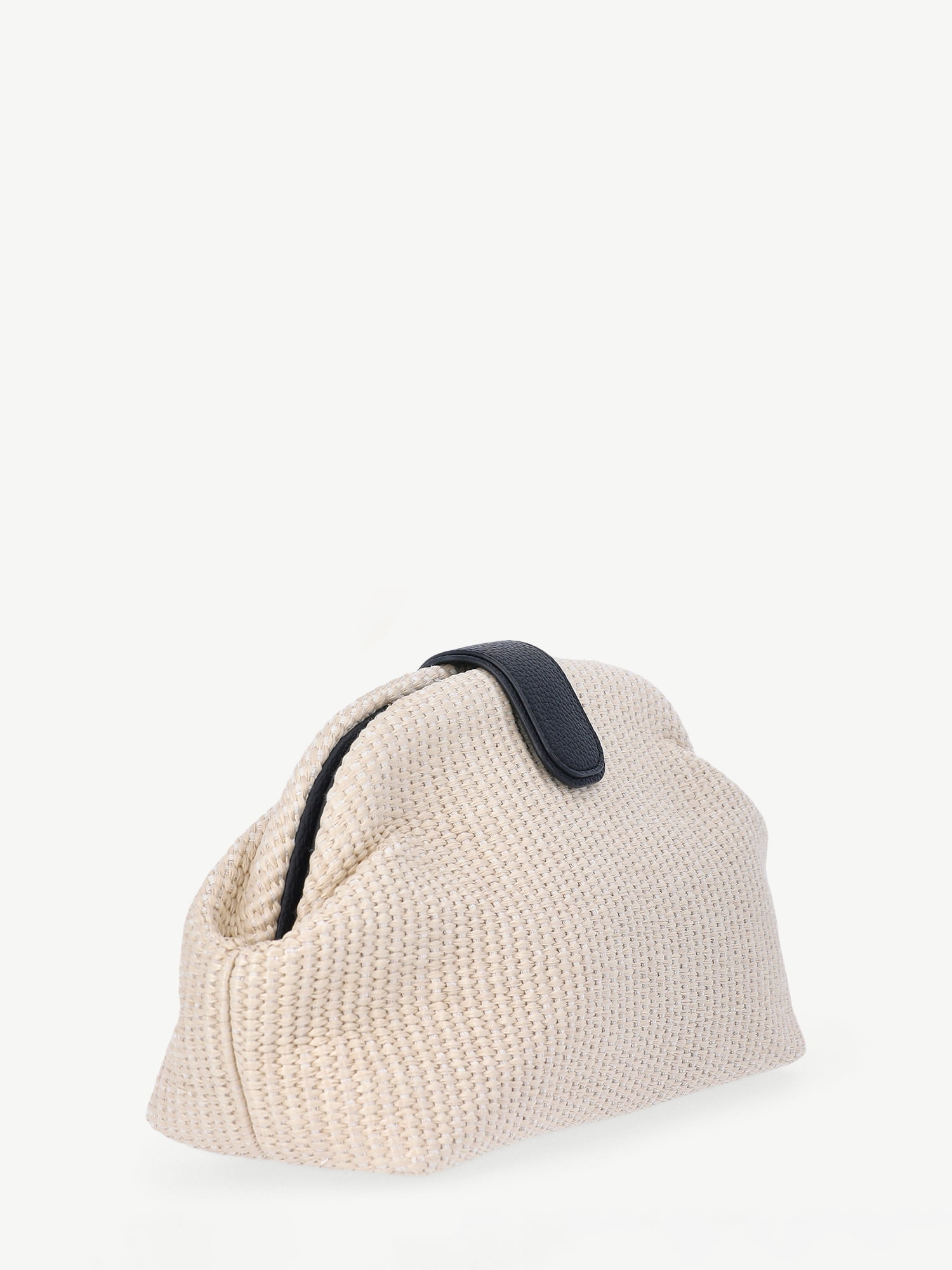 Free Assembly Women's Textured Clutch Handbag, Straw