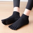 thumbnail image 2 of Calcetines de yoga de cinco dedos, calcetines de baile con todo incluido, calcetines deportivos de cinco dedos de algodón peinado para Pilates y fitness, 2 of 6